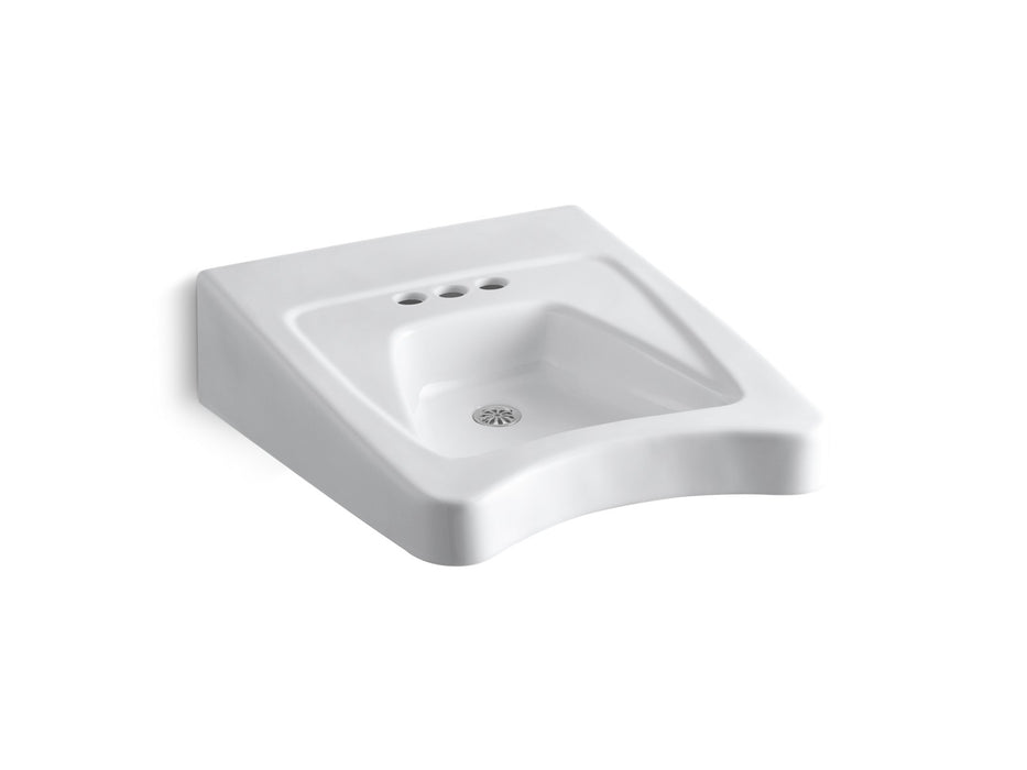 KOHLER K-12636-0 K-12636 Morningside 20" x 27" Mounted/concealed Arm Carrier Wheelchair Bathroom Sink with 4" Centerset...
