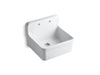 KOHLER K-12701-0 K-12701 Gilford 24" x 22" x 17-1/2" Wall-mount/top-mount Single-bowl Kitchen Sink in White