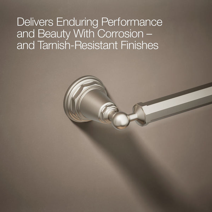 KOHLER K-13108 Pinstripe 18" towel bar, vibrant brushed nickel - view 5