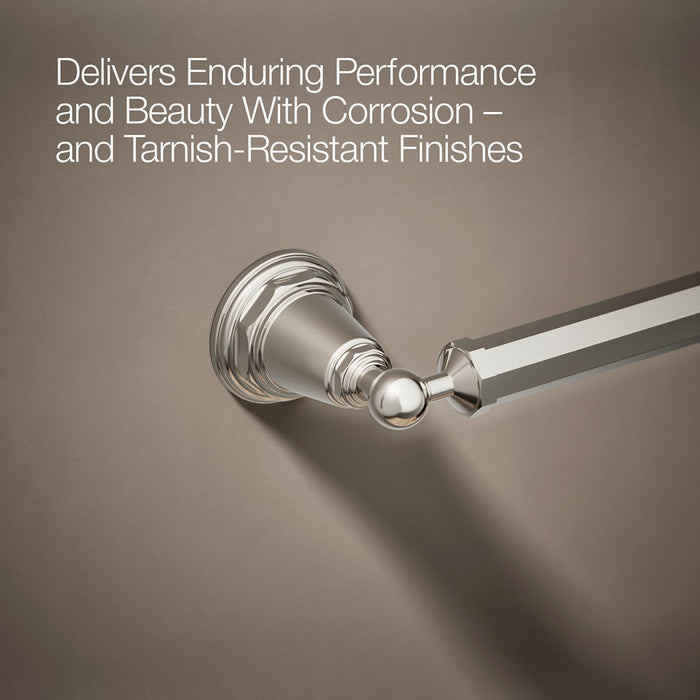 KOHLER K-13108 Pinstripe 18" towel bar, vibrant polished nickel - view 5