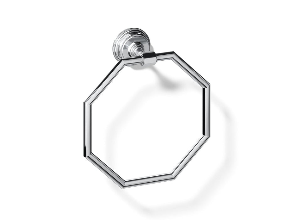 KOHLER K-13112 Pinstripe Towel ring, polished chrome