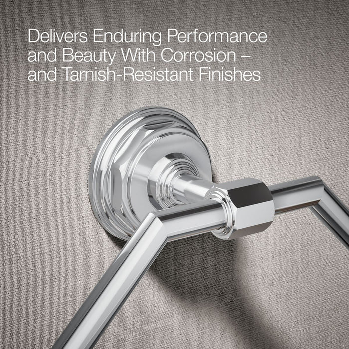 KOHLER K-13112 Pinstripe Towel ring, polished chrome - view 4