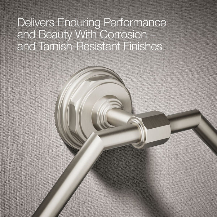 KOHLER K-13112 Pinstripe Towel ring, vibrant brushed nickel - view 5