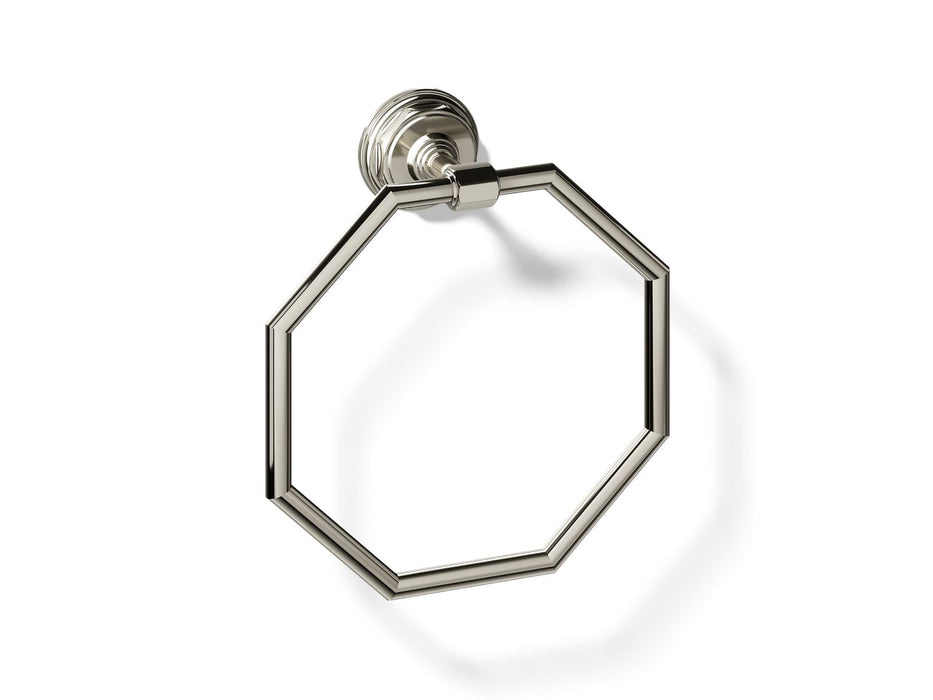 KOHLER K-13112 Pinstripe Towel ring, vibrant polished nickel