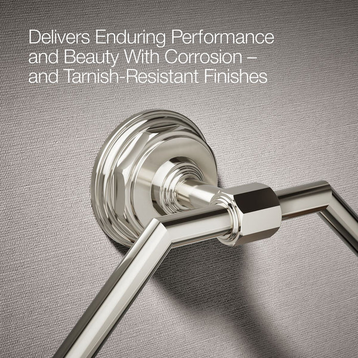KOHLER K-13112 Pinstripe Towel ring, vibrant polished nickel - view 5