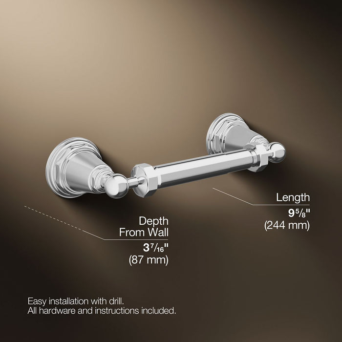 KOHLER K-13114 Pinstripe Toilet paper holder, polished chrome - view 4