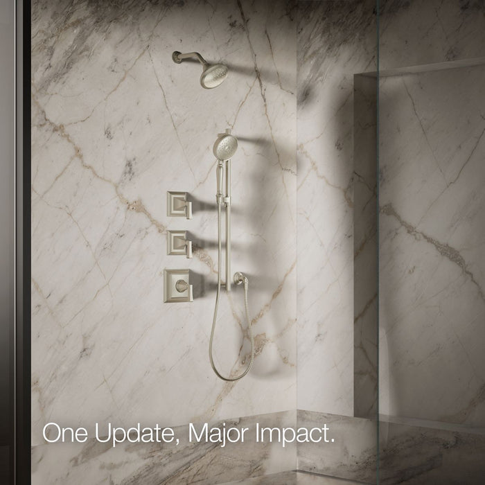 KOHLER K-13137 Pinstripe Single-function Showerhead, 2.5 GPM, vibrant brushed nickel - view 4