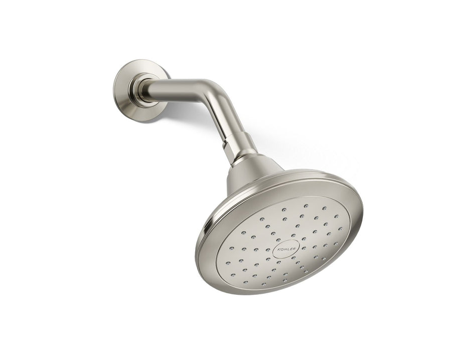 KOHLER K-13137 Pinstripe Single-function Showerhead, 2.5 GPM, vibrant polished nickel