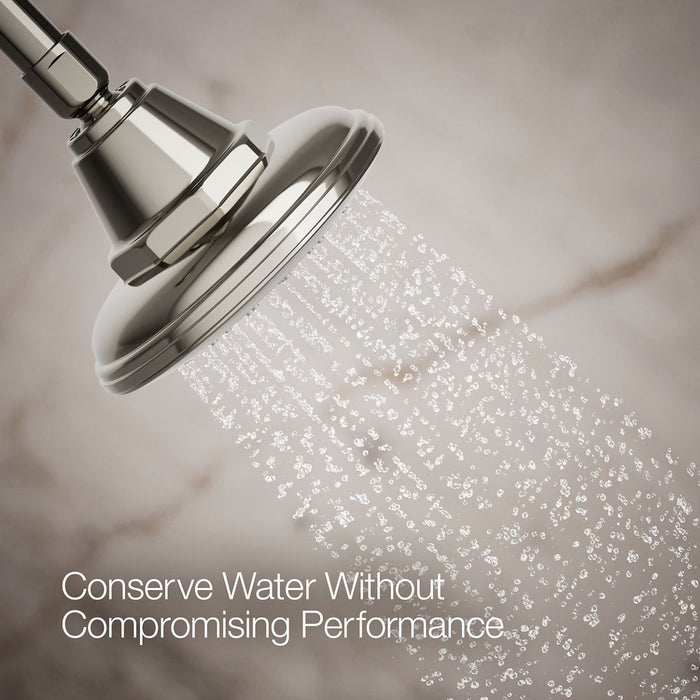 KOHLER K-13137 Pinstripe Single-function Showerhead, 2.5 GPM, vibrant polished nickel - view 4