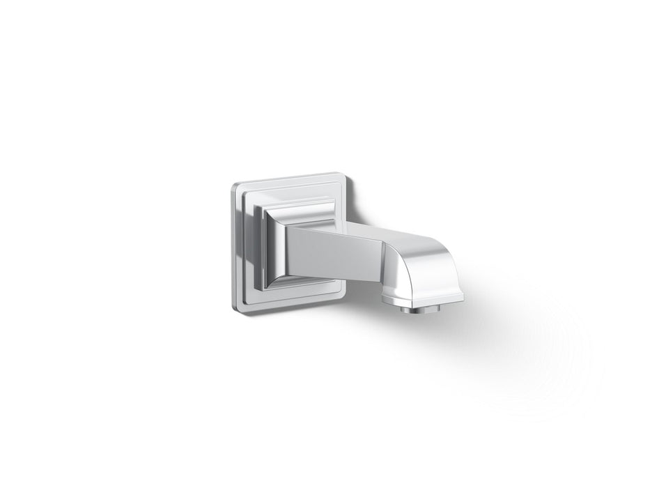 KOHLER K-13139-A Pinstripe Pure Wall-mount bath spout, polished chrome
