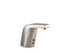 KOHLER K-13460 Sculpted Touchless single-hole lavatory faucet with Insight sensor technology and temperature mixer,...
