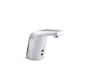 KOHLER K-13462 Sculpted Touchless single-hole lavatory faucet with Insight sensor technology and temperature mixer,...