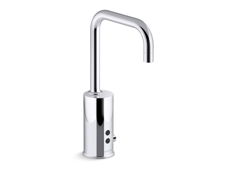 KOHLER K-13472-SATA Gooseneck Touchless single-hole lavatory faucet with Insight sensor technology and temperature mixer,...