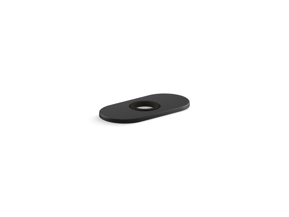 KOHLER K-13478-A 4" escutcheon plate for Insight and Kinesis faucet, matte black
