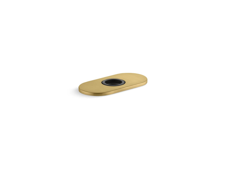 KOHLER K-13478-A 4" escutcheon plate for Insight and Kinesis faucet, vibrant brushed moderne brass