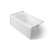 KOHLER K-1357-HR Devonshire 60" x 32" alcove heated whirlpool bath, right drain, white