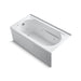 KOHLER K-1357-LA Devonshire 60" x 32" alcove whirlpool bath, left drain, white