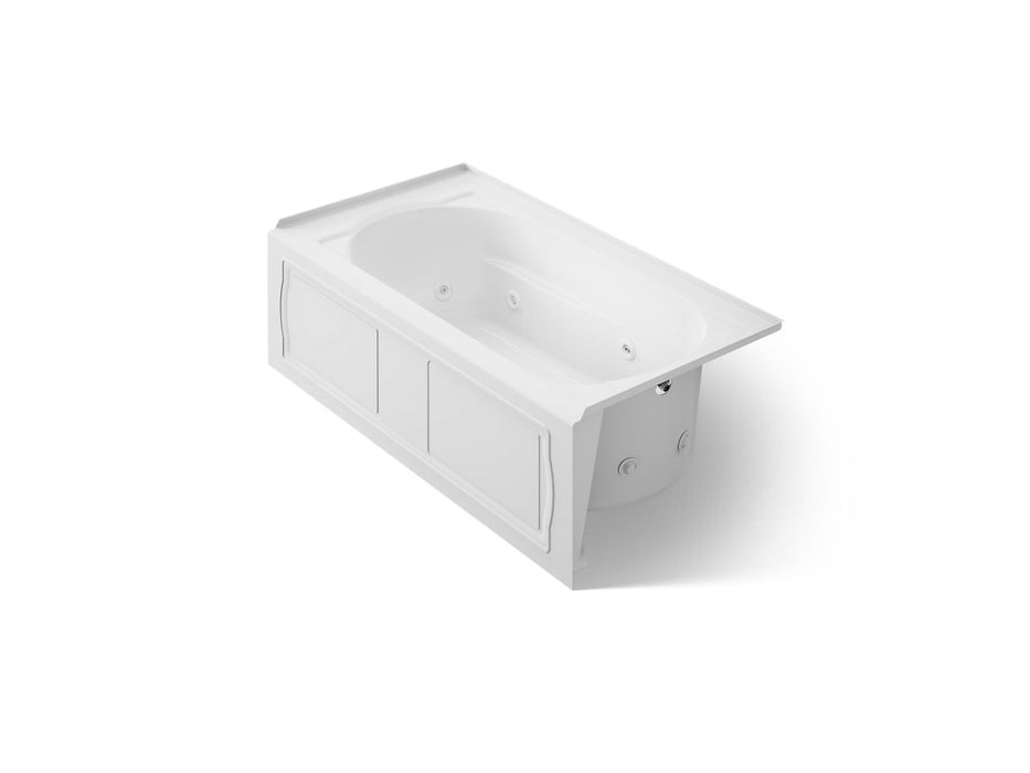 KOHLER K-1357-RA Devonshire 60" x 32" alcove whirlpool bath, right drain, white