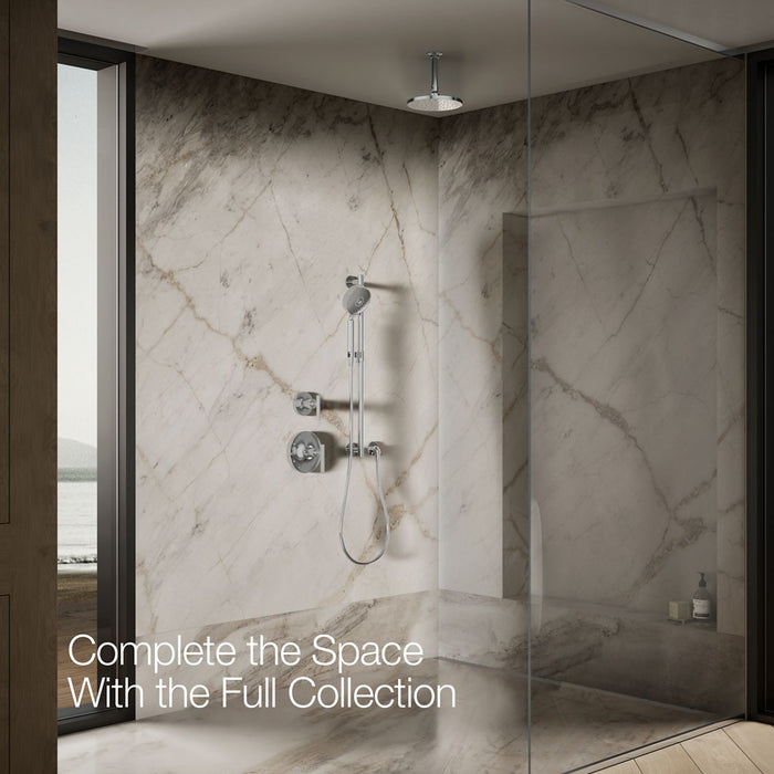 KOHLER K-13688 Contemporary Round 8" Single-function Rainhead, 2.5 GPM