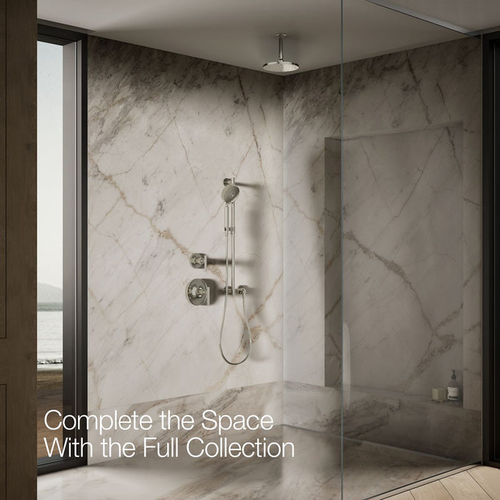 KOHLER K-13688 Contemporary Round 8" Single-function Rainhead, 2.5 GPM