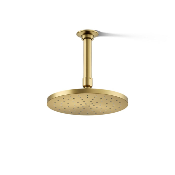 KOHLER K-13688-G Contemporary round 8" single-function rainhead, 1.75 gpm, vibrant brushed moderne brass - view 5