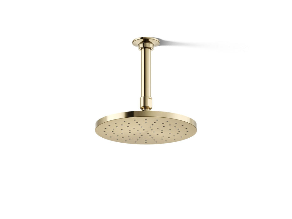 KOHLER K-13688-G Contemporary round 8" single-function rainhead, 1.75 gpm, vibrant french gold