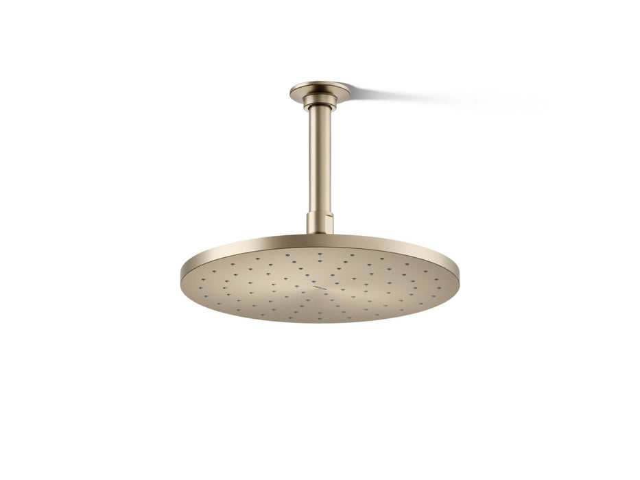 KOHLER K-13689 Contemporary Round 10" Single-function Rainhead, 2.5 GPM, vibrant brushed bronze