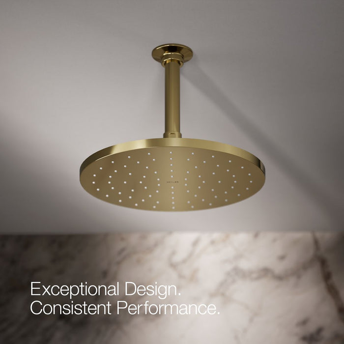 KOHLER K-13689 Contemporary Round 10" Single-function Rainhead, 2.5 GPM