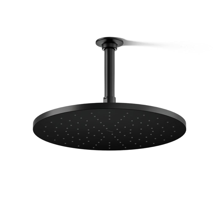KOHLER K-13690 Contemporary Round 12" Single-function Rainhead, 2.5 GPM, matte black - view 3