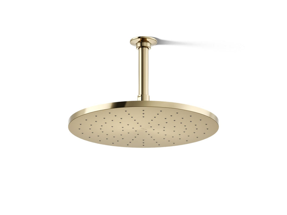 KOHLER K-13690 Contemporary Round 12" Single-function Rainhead, 2.5 GPM, vibrant french gold