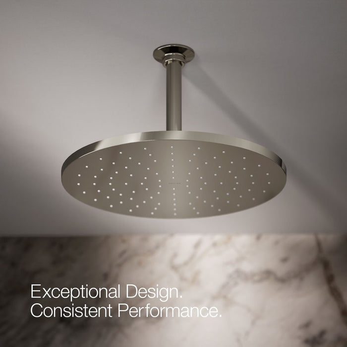 KOHLER K-13690 Contemporary Round 12" Single-function Rainhead, 2.5 GPM