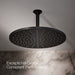 KOHLER K-13691 Contemporary Round 14” Single-function Rainhead, 2.5 GPM, Matte Black - image focused on single product story