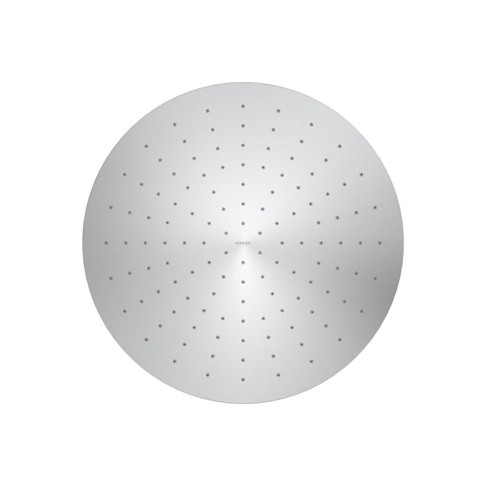 KOHLER K-13691 Contemporary Round 14” Single-function Rainhead, 2.5 GPM, Polished Chrome - front view of product