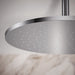 KOHLER K-13691 Contemporary Round 14” Single-function Rainhead, 2.5 GPM, Polished Chrome - close-up view of product detail