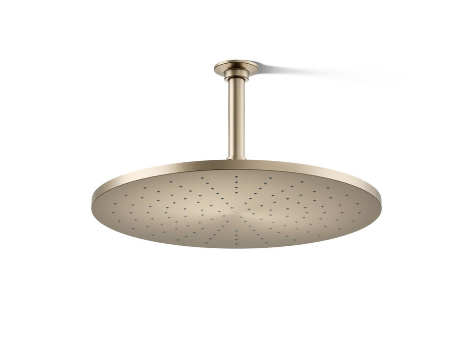 KOHLER K-13691 Contemporary Round 14” Single-function Rainhead, 2.5 GPM, Vibrant Brushed Bronze - 3/4 view of product
