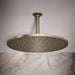 KOHLER K-13691 Contemporary Round 14” Single-function Rainhead, 2.5 GPM, Vibrant Brushed Bronze - Shows close up detail of pr