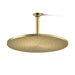 KOHLER K-13691 Contemporary Round 14” Single-function Rainhead, 2.5 GPM, Vibrant Brushed Moderne Brass - 3/4 view of product
