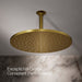 KOHLER K-13691 Contemporary Round 14” Single-function Rainhead, 2.5 GPM, Vibrant Brushed Moderne Brass - image focused on sin