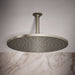 KOHLER K-13691 Contemporary Round 14” Single-function Rainhead, 2.5 GPM, Vibrant Brushed Nickel - Shows close up detail of pr