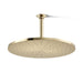 KOHLER K-13691 Contemporary Round 14” Single-function Rainhead, 2.5 GPM, Vibrant French Gold - 3/4 view of product