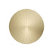 KOHLER K-13691 Contemporary Round 14” Single-function Rainhead, 2.5 GPM, Vibrant French Gold - front view of product