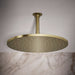 KOHLER K-13691 Contemporary Round 14” Single-function Rainhead, 2.5 GPM, Vibrant French Gold - Shows close up detail of produ