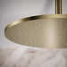 KOHLER K-13691 Contemporary Round 14” Single-function Rainhead, 2.5 GPM, Vibrant French Gold - close-up view of product detai