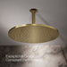 KOHLER K-13691 Contemporary Round 14” Single-function Rainhead, 2.5 GPM, Vibrant French Gold - image focused on single produc