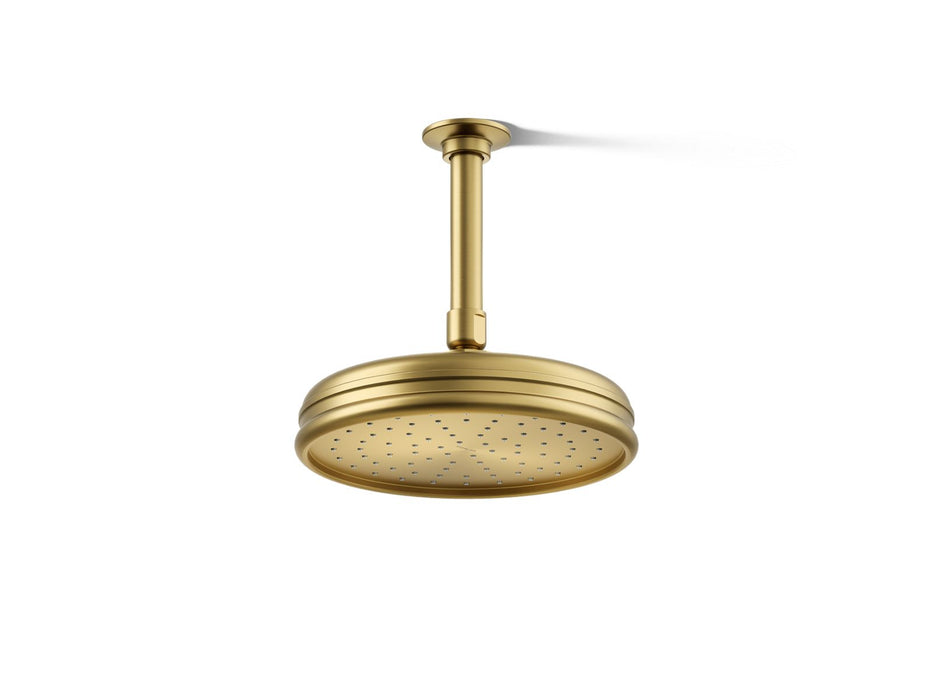 KOHLER K-13692 8" Single-function Rainhead, 2.5 GPM, vibrant brushed moderne brass