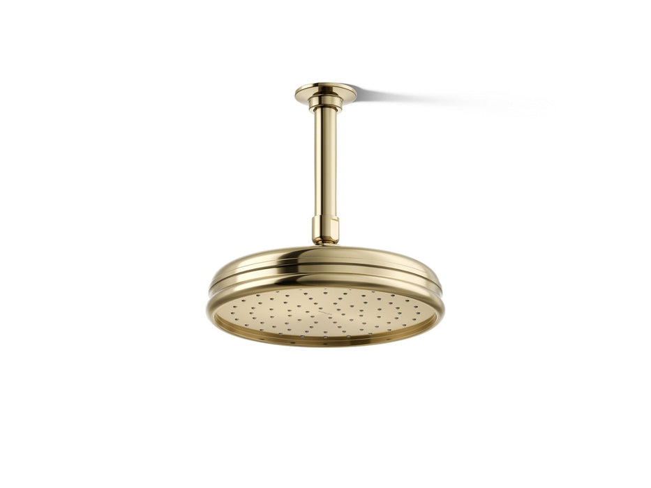 KOHLER K-13692-G 8" 1.75 gpm rainhead with Katalyst air-induction technology, vibrant french gold