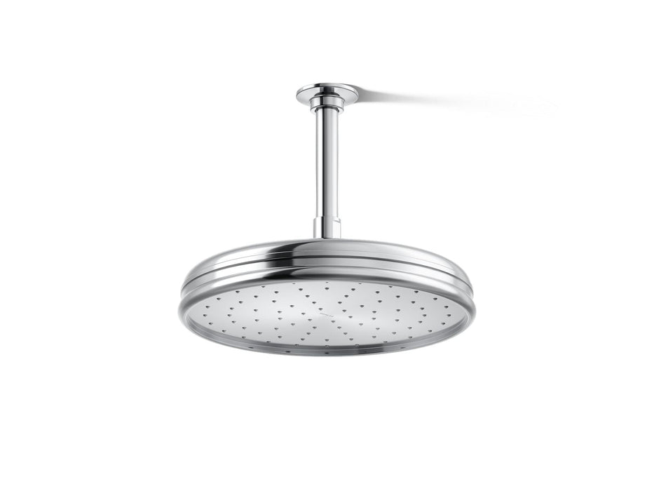 KOHLER K-13693 Traditional 10" Single-function Rainhead, 2.5 GPM, polished chrome