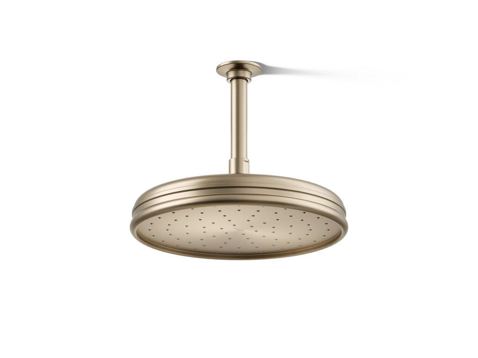 KOHLER K-13693 Traditional 10" Single-function Rainhead, 2.5 GPM, vibrant brushed bronze