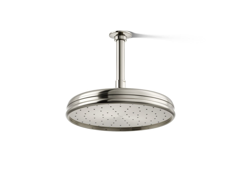 KOHLER K-13693 Traditional 10" Single-function Rainhead, 2.5 GPM, vibrant polished nickel