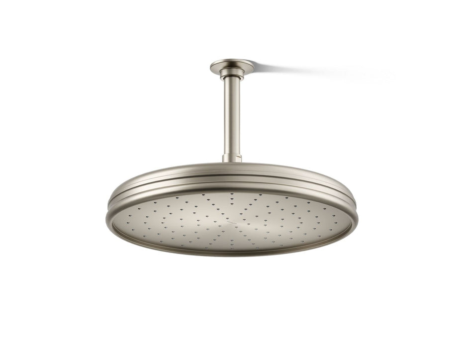 KOHLER K-13694 Traditional 12" Single-function Rainhead, 2.5 GPM, vibrant brushed nickel